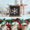 thumbnail image 3 of Wooden Snowflake Sign, 6 In Winter Black Decorative Signage Plaque Decor, Christmas Holiday Indoor Table Shelf Mantel Tiered Tray Desk Wall Art Office Rustic Farmhouse Decorations for Home, 3 of 6