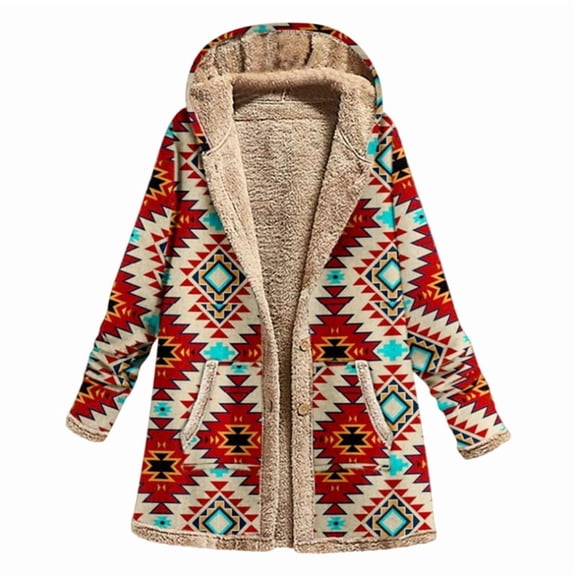 Women Warm Oversized Reversible Fleece Puffer Shearling Down Long Jackets Outerwear with Hood Khaki L