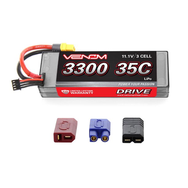 Venom 35c 3s 11 1v 3300mah Hard Case Rc Lipo Battery With Deans Traxxas Ec3 Plug Walmart Com