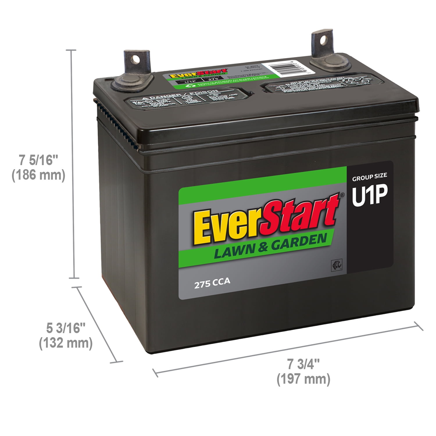 vinkel Pak at lægge Misforstå EverStart Lawn and Garden Lead Acid Battery, Group Size U1P-7 12 Volt, 275  CCA - Walmart.com
