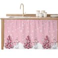 thumbnail image 2 of Pink Christmas Cabinet Curtain 28"Wx51"L,Dustproof Storage Cabinet Curtain with Self Adhesive Tape,Winter Snowman Pine Tree Snow Scene Tall Pantry Cover Drape for Kitchen,Laundry Room,Utility Closet, 2 of 9