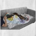thumbnail image 6 of Motorcycle Soft Flannel Fleece Blanket, Sketch of Biker Performing Image on Abstract Colorful Background Modern Print, Cozy Plush for Indoor and Outdoor Use, 50" x 60", Black Yellow, by Ambesonne, 6 of 6