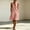 Pink, variant on Women's V-Neck Sleeveless Asymmetrical Button Down Mini Shift Dress with Pockets