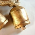 thumbnail image 7 of Set of 3 Shabby Cow Bells Vintage Handmade Rustic Lucky Christmas Hanging Bells On Rope, 7 of 7