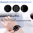 thumbnail image 2 of Smart Watch for Men iPhone Android, 1.39" HD Touchsreen, Bluetooth Call and Music Control, Fitness Tracker, 110+ Sports Modes, IPX8 Waterproof, Black, 2 of 8