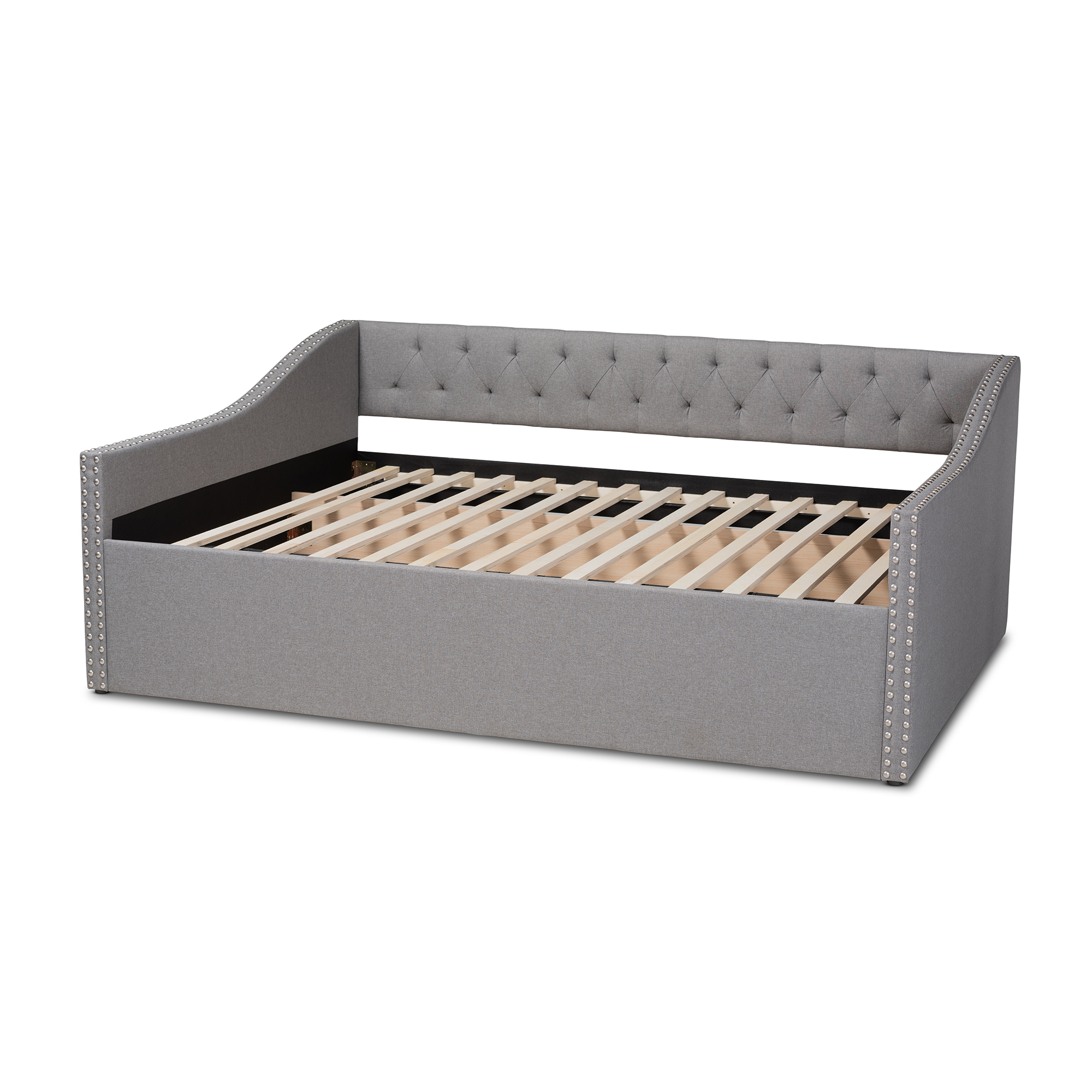 Baxton Studio Haylie Light Gray Upholstered Full Size Daybed - image 3 of 9