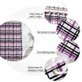 thumbnail image 6 of Purple Black Plaid Waterproof Fabric Shower Curtain,Farmhouse Purple Black Checkered Waterproof Fabric Shower Curtain for Bathroom Curtains Bathtubs Hotel Shower Curtains with 12 Hooks Small 36x72in, 6 of 8