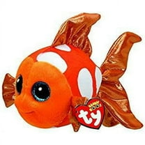 TY Beanie Boos -SAMI the Orange Fish (Glitter Eyes) Small 6" Plush (BONUS 1 RANDOM TY ERASER)