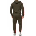 thumbnail image 3 of Chándal para hombre de 2 piezas con capucha y conjuntos de trajes deportivos para correr con bolsillos, 3 of 3