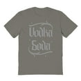 thumbnail image 1 of Vodka Soda Humor Graphic Charcoal Men's Cotton T-Shirt, 1 of 1
