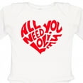 thumbnail image 4 of Inktastic All You Need is Love Red Heart Shape Boys or Girls Long Sleeve Baby Bodysuit, 4 of 5