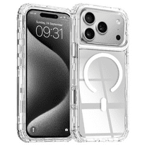 Entronix Magnetic Case Compatible with iPhone 17 Pro - Clear Triple-Layer Heavy Duty Protection
