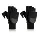 thumbnail image 4 of Guantes de invierno de lana para hombre, gruesos y cálidos, de punto, con medio dedo y muñequera, para entrenamiento deportivo al aire libre, suministros para montar a caballo (negro, talla M), 4 of 6