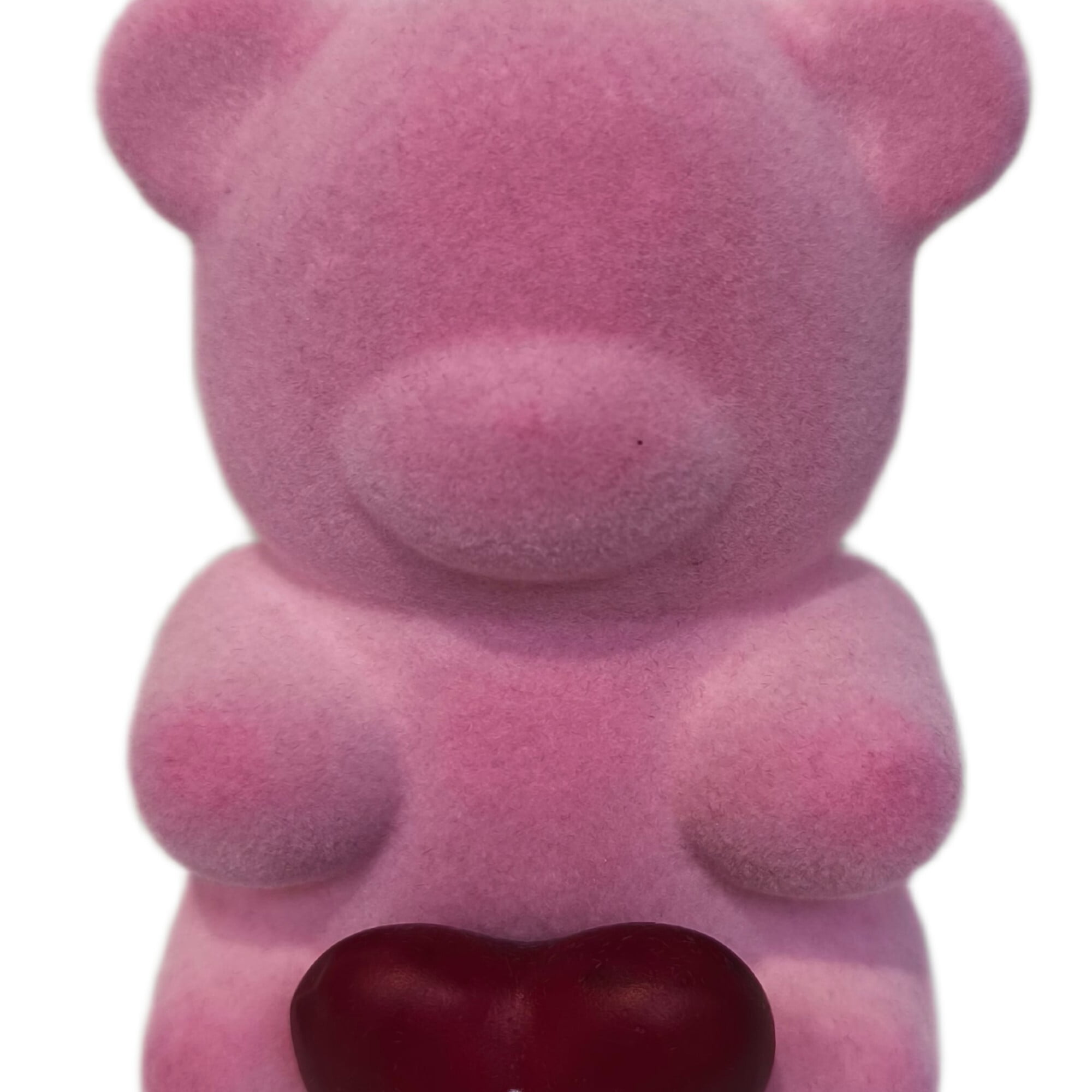 Valentine's Day Small Flocked Pink Bear Decor, 4 in, by Way to Celebrate