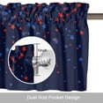 thumbnail image 6 of Independence Day Valance Curtain U.S. Flag Themed Red Blue Five-Pointed Star Black Window Valances Rod Pocket Short Curtains Window Treatments for Kitchen Bedroom Bathroom Laundry 60" x 18", 6 of 9