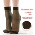 thumbnail image 4 of G&Y 12 Pairs Sheer Ankle Stockings for Women, 20D Nylon Socks, 12 Coffee, 4 of 8