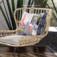 thumbnail image 2 of Amrita Sen Designs CAPL994BrCDS-ZP-26x26 26 x 26 in. Empress Hall Broadcloth Indoor & Outdoor Zippered Pillow - White, Orange & Blue, 2 of 5
