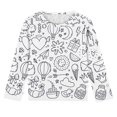 thumbnail image 5 of TFEOQRY Tween Girls Long Sleeve Interest Graffiti Prints Shirts Cute Crewnecks Tops Casual Blouses Clothes, 5 of 9