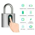 thumbnail image 2 of Zootealy USB Rechargeable Smart Keyless Fingerprint Lock BT Padlock APP Unlocking 100 Fingerprints IP65 Waterproof Anti-Theft Security Padlock Door Luggage Case Backpack Lock, 2 of 8