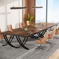 thumbnail image 1 of Tribesigns 13FT Rectangular Conference Table for 10–14 People, 157-Inch Long Boardroom Desk with Metal Frame,  Meeting Room Seminar Table, Office Business Furniture, Brown (4 PCS), 1 of 5