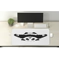thumbnail image 2 of Panda Computer Mouse Pad, Funny Panda Wants to Hug and Cuddle Friendly Cartoon Illustration Print, Rectangle Non-Slip Rubber Mousepad X-Large, 35" x 15" Gaming Size, Black White, by Ambesonne, 2 of 2