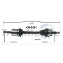 TrakMotive CV Axle Shaft P/N:CH-8080 Fits select: 1996-2007 DODGE GRAND CARAVAN, 1996-2007 CHRYSLER TOWN & COUNTRY