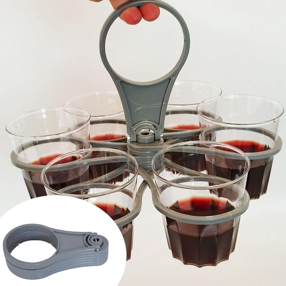 Foldable 6-Cup Drink Carrier with Handle – Reusable Coffee & Beverage Holder, Portable Cup Caddy for Travel, Festivals, and Sports Events