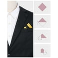 thumbnail image 3 of INSPIRE CHIC Father's Day Men's Stripe Pocket Handkerchief Twill Textured Pocket Squares for Suits Formal Yellow and Black One Size, 3 of 4