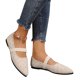 thumbnail image 4 of Negro Vestido Zapato Encajes de las Mujeres Más-Tamaño de Color Sólido Strass Punteado Pie Plana Mochilas, Zapatos de Corte Bajo Casual, 4 of 8