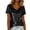 Black, variant on Womens Short Sleeve Round-Neck Blouses & Shirts Sequin Solid Color High Neck Short Sleeve Top