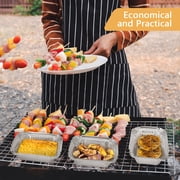 Treamon Aluminum Pans with Lids, Disposable Foil Tray with Lid, 5 x 4 50 Count