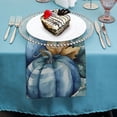 thumbnail image 4 of JRXY Pumpkins Leaves Blue Pumpkin Cloth Napkins Polyester Home Decor Dinner Napkin for Dining Table Kitchen Party Housewarming Farmhouse Decor 4 PCS, 4 of 7