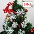 thumbnail image 3 of 24Pcs Christmas Three-Dimensional Snowflake String Christmas Ornate Charms Tree, 3 of 7