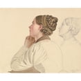 thumbnail image 2 of Ludwig Emil Grimm 14x12 Black Ornate Wood Framed Double Matted Museum Art Print Titled: Studies of a Woman Praying (Early to Mid-19th Century), 2 of 5