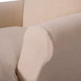 thumbnail image 3 of Enova Home Ultra Soft Stretch Fabric Wing Chair Slipcover Armchair Slipcovers Furniture Protector (Ivory), 3 of 6