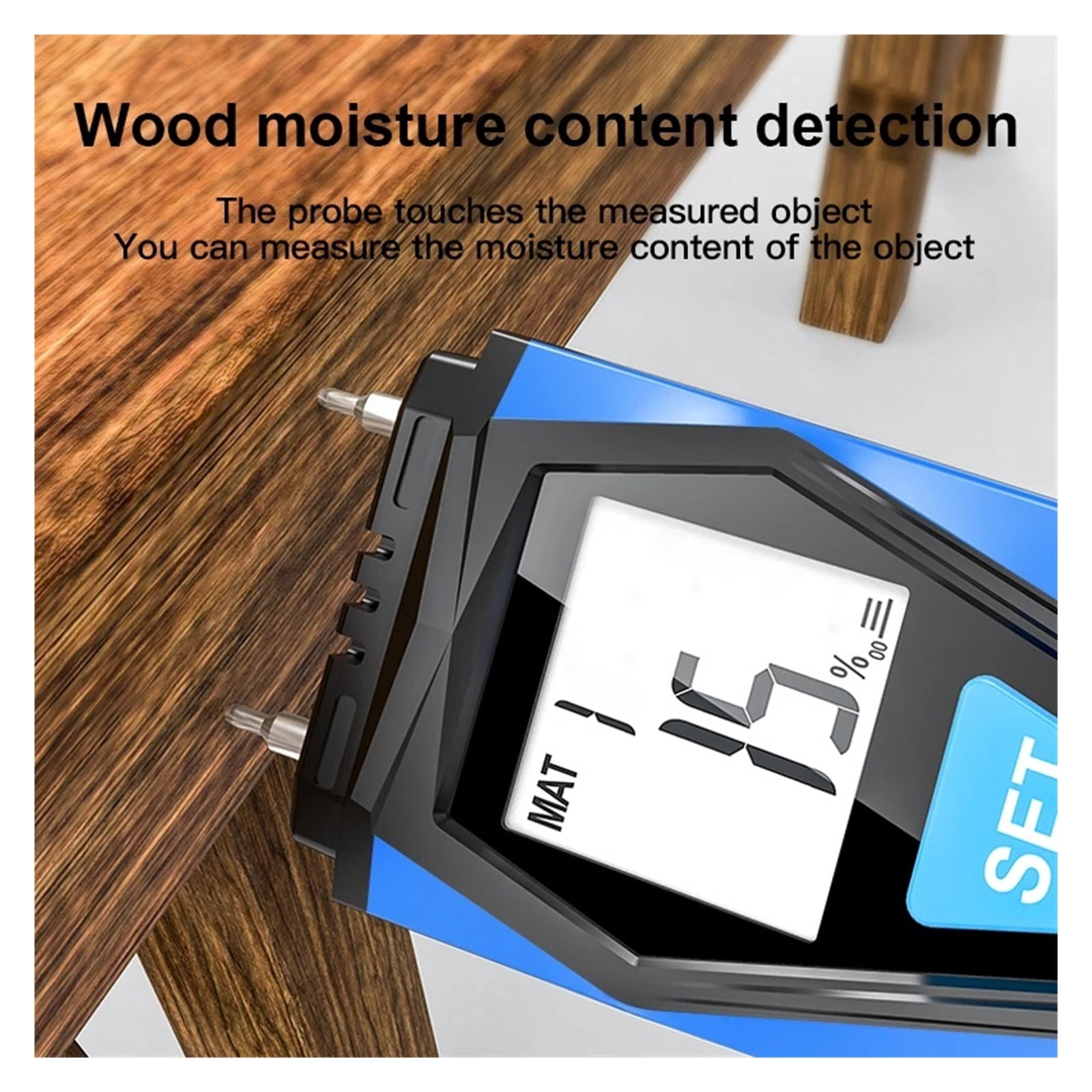 Professional Pin-Type Digital Wood Moisture Tester & Humidity Tester Handheld Moisture Meter