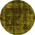 thumbnail image 1 of Ahgly Company Indoor Round Abstract Yellow Modern Area Rugs, 6' Round, 1 of 4