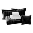 thumbnail image 3 of Mainstays 10 Piece Black Satin Pleat Bed in a Bag Comforter Set with Sheets, King, 3 of 8