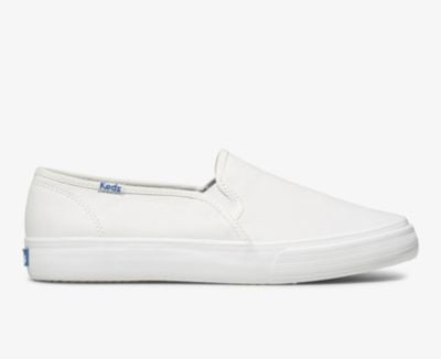 black leather keds slip ons