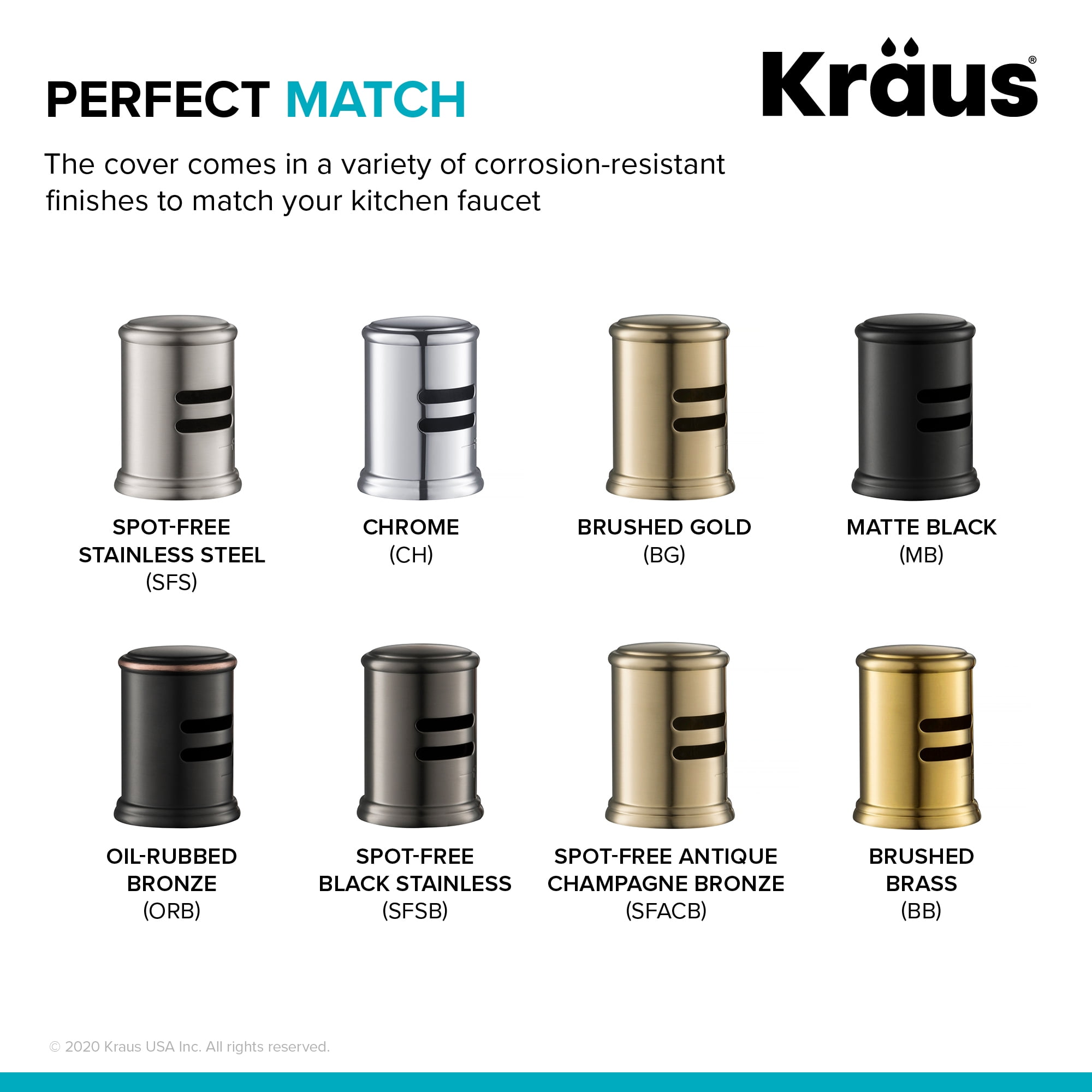 KRAUS Dishwasher Air Gap in Matte Black