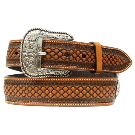 ariat belt western floral mens brown scallop conchos bead dialog displays option button additional opens zoom