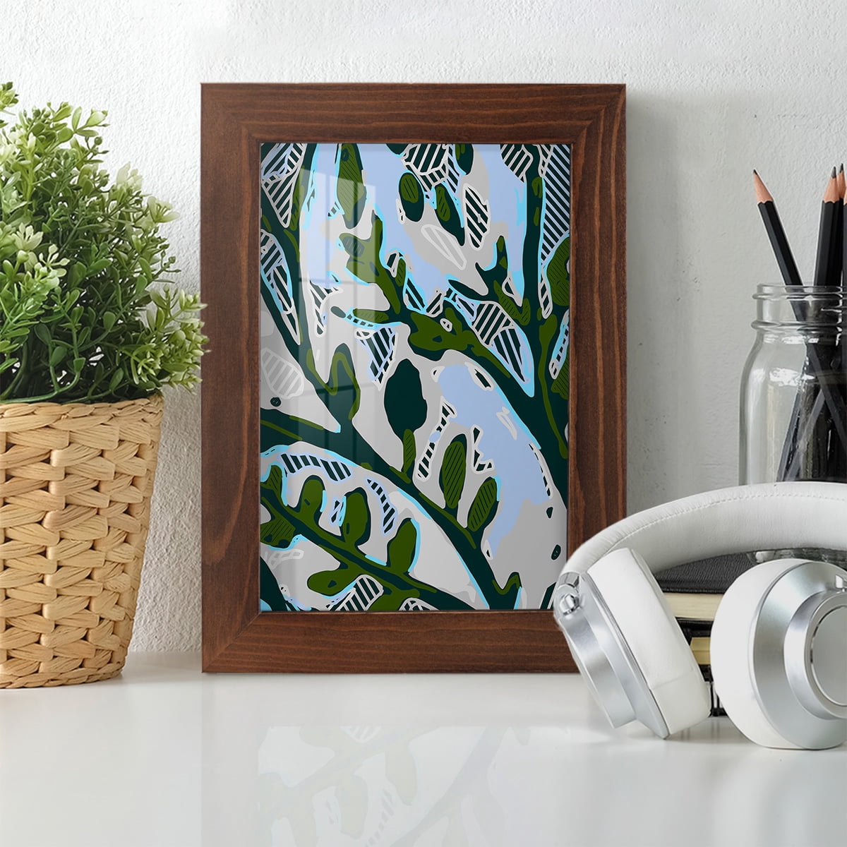 Abstract Tree Limbs II -Framed Print w/glass-Chestnut