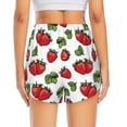 thumbnail image 4 of Uemuo Hand Drawn Strawberry Pattern Women's Athletic Shorts High Waisted Running Shorts with Liner Pockets Gym Elastic Workout Shorts-Small, 4 of 9