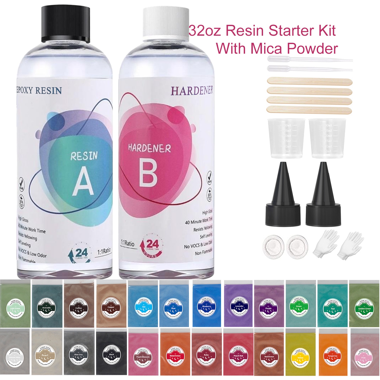 Omewoold 32oz Epoxy Resin Kit for Beginners
