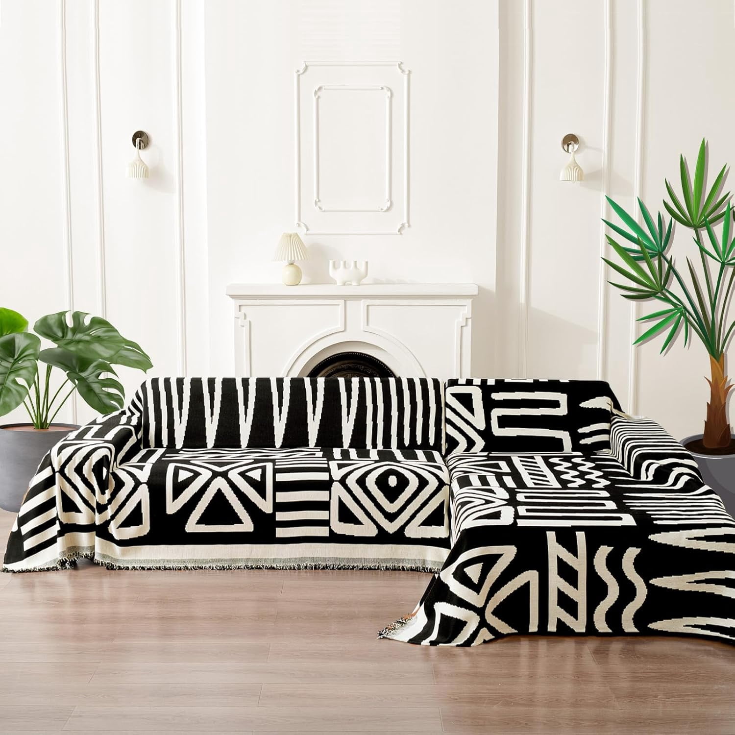 Inadays Sofa Cover Couch Cover Slipcovers Furniture Protector for Chair Loveseat Futon Sectional L Shape Sofa Boho Chenille