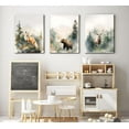 thumbnail image 3 of Woodland Nursery Canvas Wall Art Animals Wall Decor Forest Prints Posters Deer Bear Fox Watercolor Pictures Paintings for Boys Room Girls Room(only canvas), 3 of 6