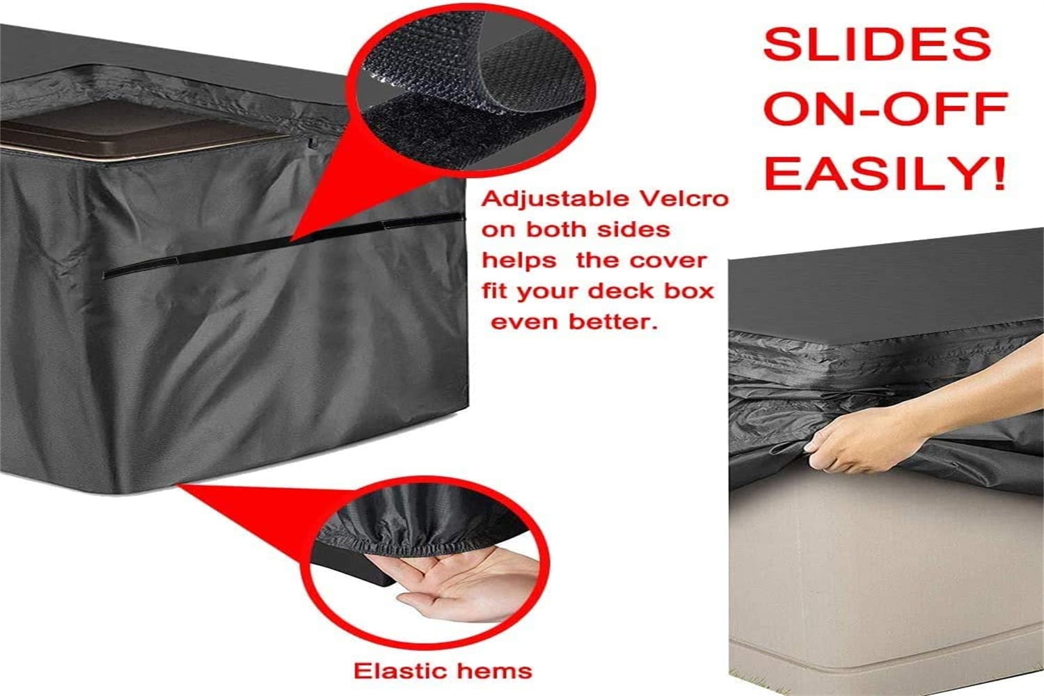 Storage Box Cover Patio Deck Box Cover Waterproof Outdoor Storage Box