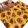 thumbnail image 2 of Yellow Sunflowers 6'x9' Area Rug for Living Room, Watercolor Floral Flowers Vintage Non-Slip Floor Mat Rugs for Bedroom Dining Room, Indoor Large Carpet for Classroom, Nursery Rugs for Playroom, 2 of 9