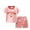 Pink A, variant on Loopsun Toddler Summer Sets, Boys and Girls Summer Printed Round Neck Short Sleeve and Shorts Set Pink 3 Years