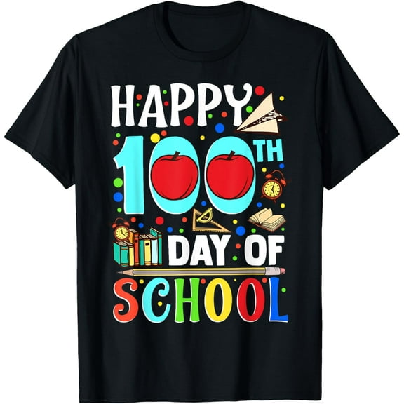 Happy 100th Day of School Shirt Teacher Student T-Shirt TShirt